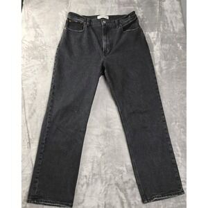 Abercrombie Ultra High Rise Straight Jeans Black Wash Womens 29 Ankle